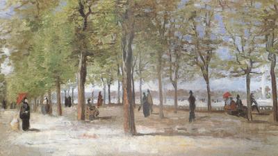 Vincent Van Gogh Lane at the Jardin du Luxembourg  (nn04) Spain oil painting art